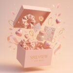 pink themed sheview period and self care hamper with chocolates cute items and many surprises